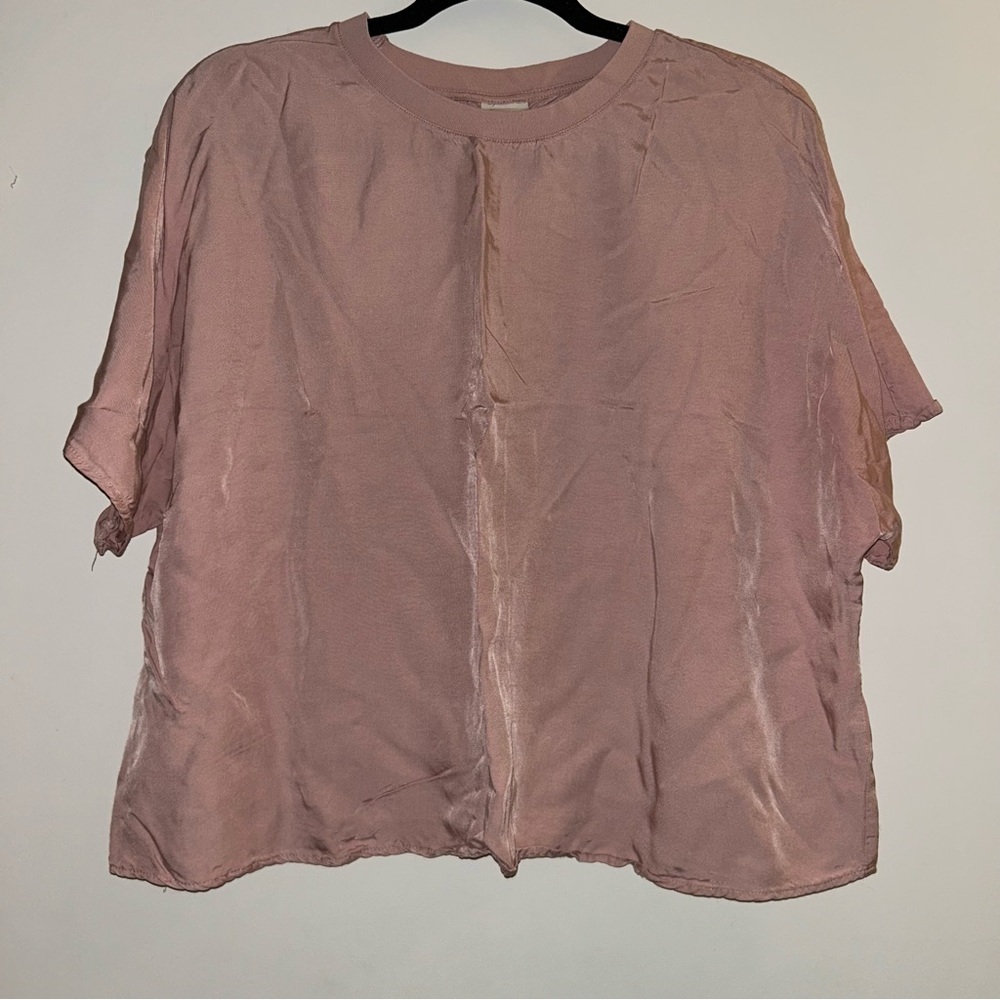A New Day Women’s Pink Boxy Oversized Short Sleeve Shirt XXL